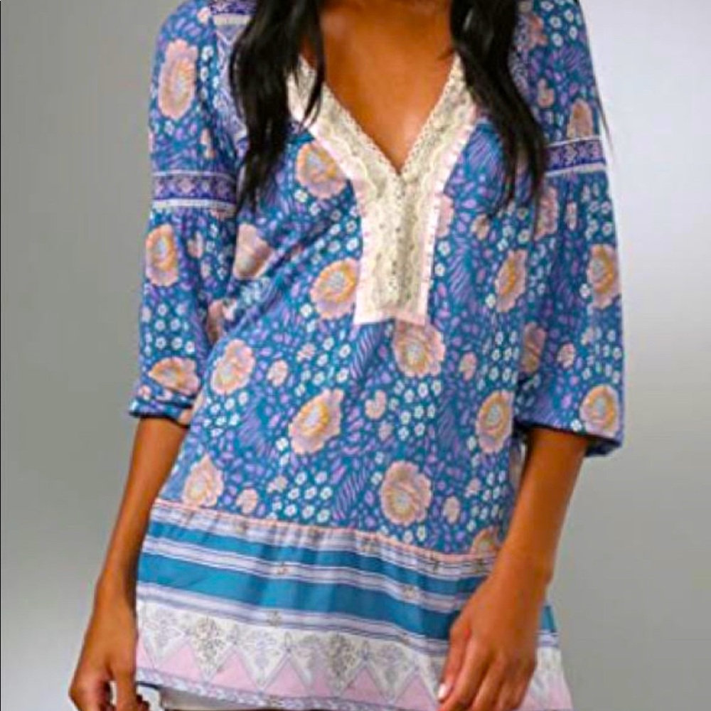 Free People boho tunic dress SM